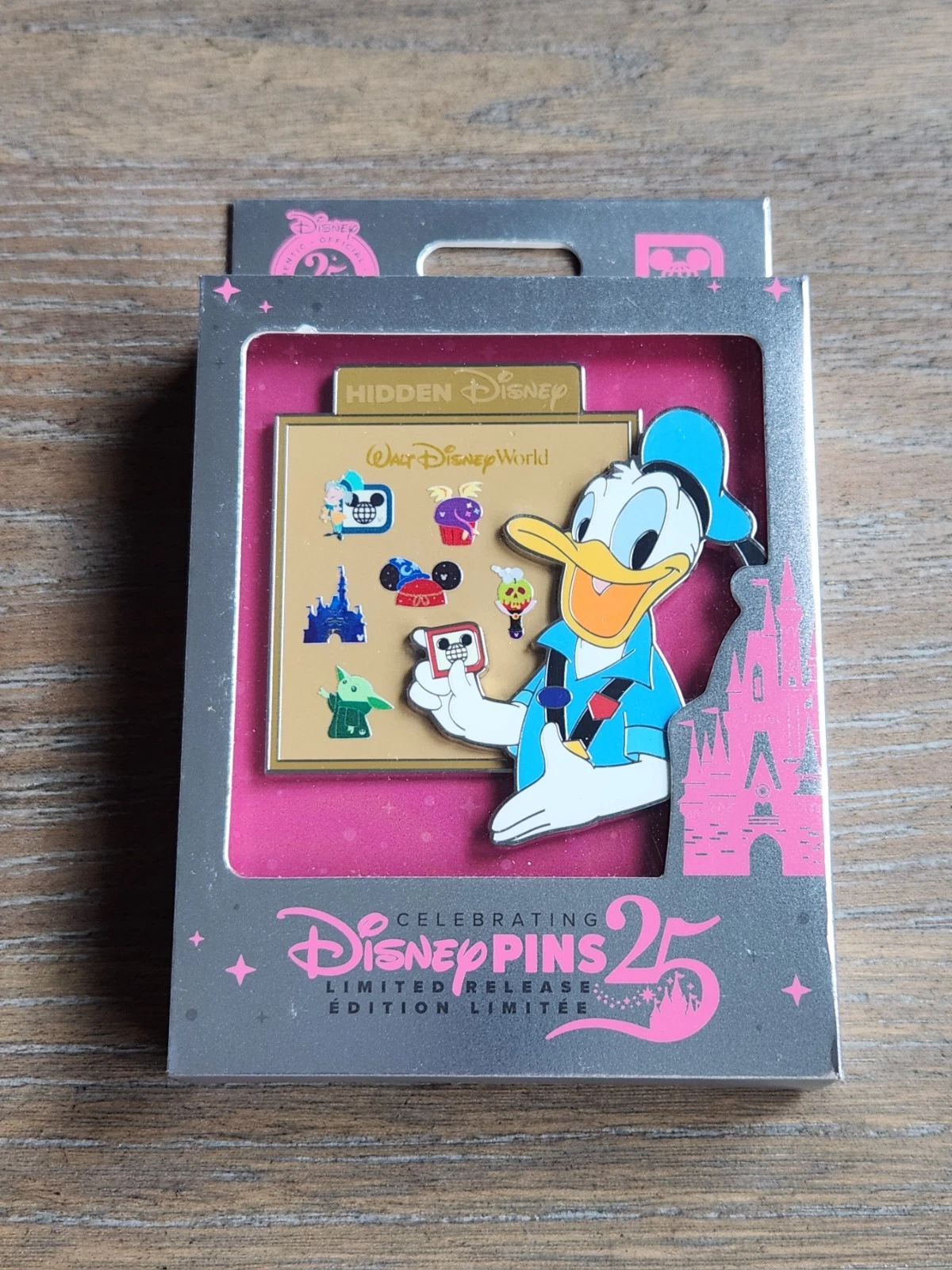 2025 Disney Parks Donald Duck Hidden Mickey Mini Jumbo LR Pin
