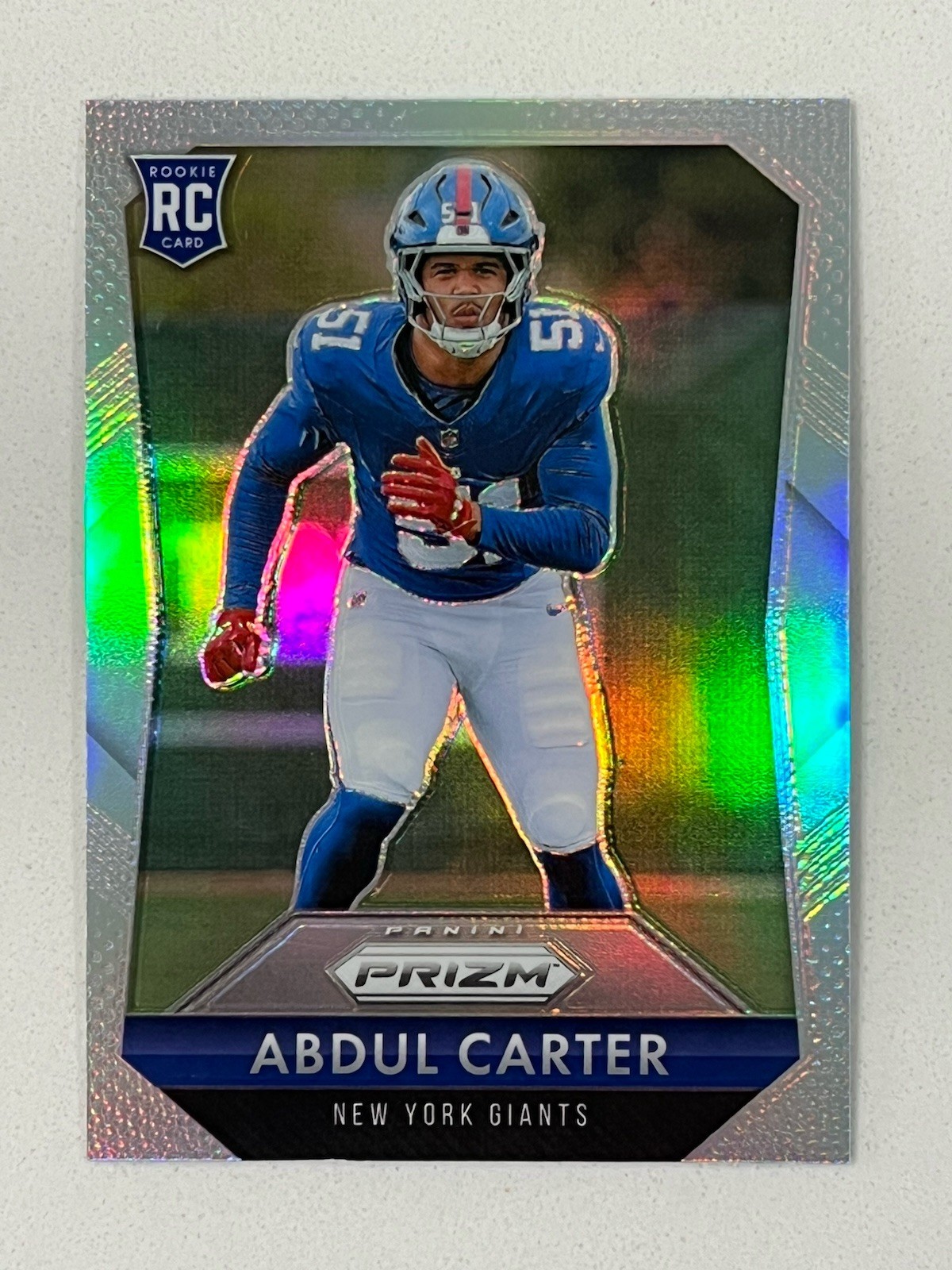 Abdul Carter 2025 Prizm Silver Flashback RC #3 New York Giants