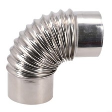 90 Degree Stove Pipe, Elbow Stainless Steel Chimney Flue Extension for Outdoo...