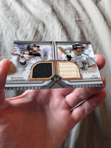 2023 Topps Museum Collection - Brandon Crawford & Will Clark - Dual Relic #13/50 - Picture 3 of 7