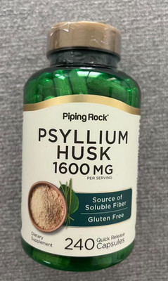 Psyllium Husks, 1600 mg per serving 240 Quick Release Capsules, Buy 2 get 1 Free