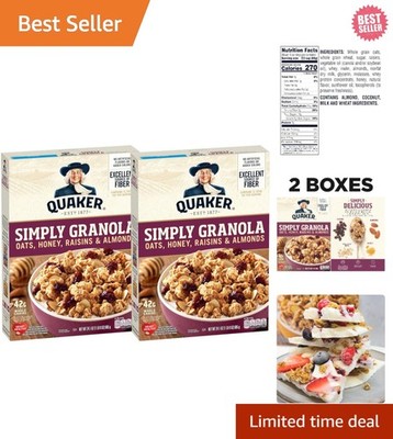 Quaker Simply Granola Honey & Raisin, 48.2 Oz Twin Pack - Healthy & Delicious