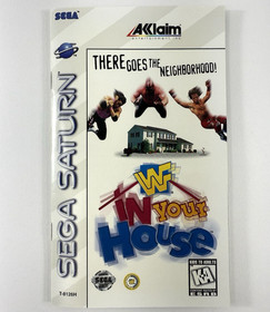 WWF In Your House Sega Saturn, 1996) Game Case Manual Registration - Tested