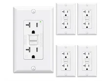 ELEGRP GFCI Outlet 20 Amp, Self-Test GFI Electrical Outlet with Narrow Design