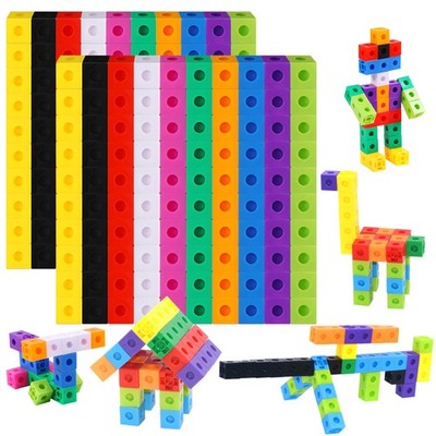 SpriteGru 200PCS Math Linking Cubes, Connecting and Counting Small, [Multi]