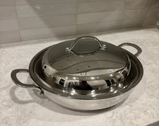 Kirkland Signature Braiser Sauté Pan+Lid Stainless Steel - Italy 