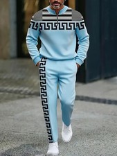 Men's Outfit 2 Piece Set Shirt Pants Suit PLUS SIZE BIG 6XL