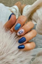 Red Aspen Press On Nails- Warm Wool Wishes, W...