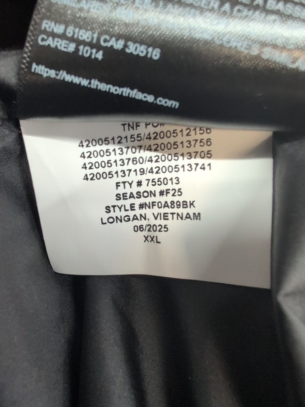 The North Face Men's Frost Fall Hooded Puffer Jacket XXL Black thumbnail 8