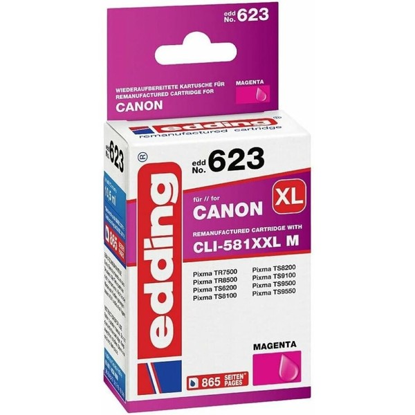 Edding EDD-623 Magenta Tintenpatrone Ersetzt Canon CLI-581XXL M-image