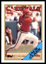 Jack Clark 1988 Topps #100 Cardinals MLB READ FREE SHIPPING AutographDen