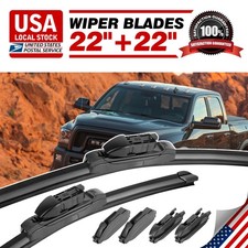 2Pcs Front Windshield Flat Wiper Blades Set For Ford F-150 2013 - 2020 22"+22"