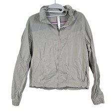 Women's Lululemon Gray Lightweight Breathable Windbreaker Jacket  Size 6