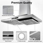 30 inch Wall Mount Range Hood , Stainless Steel, 450 CFM Touch Control,3 Speed