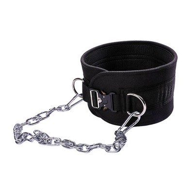 Dipping Belt for Weightlifting with Chain Heavy Metal Buckle