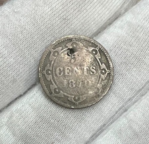 1870 Newfoundland 5 Cents — photo from the most recent tracked eBay sale