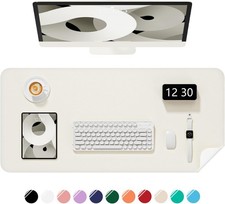 Desk Pad, 30 x 14 PU Leather Non-Slip Desk Mat Large Mouse Pad for Desktop