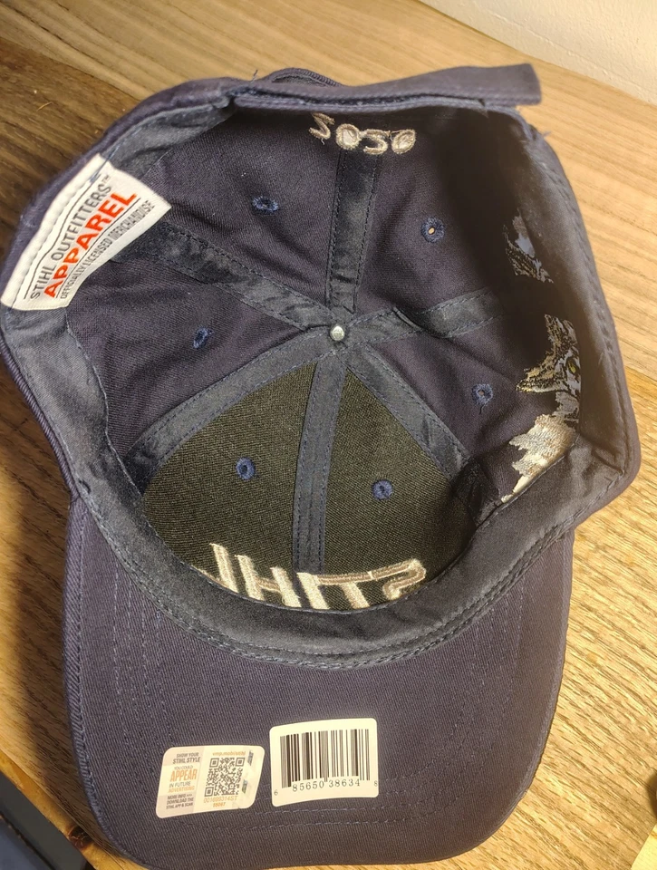 Sombrero Stihl Wildlife 2020 azul oscuro con bordado de búho nuevo con etiquetas Foto 3 de 4