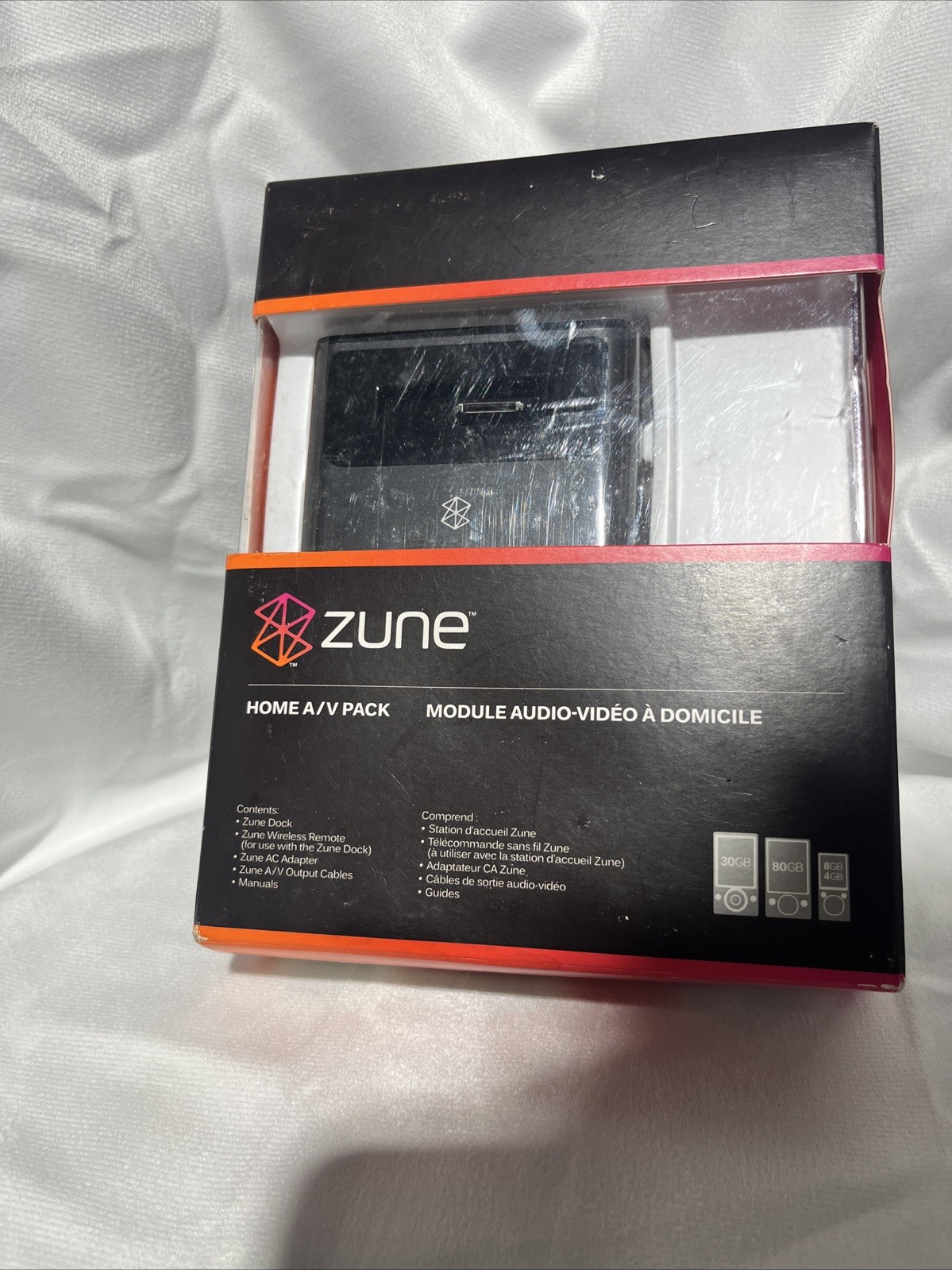 Microsoft Zune Home A/V Pack Dock, Remote, A/V Cables (H7A-00001) - NEW/SEALED