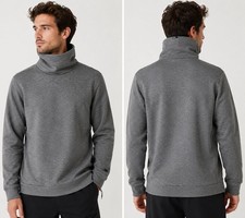 Nike Tech Fleece Funnel Neck Pullover Sweatshirt Gray Men s Medium Side Zip