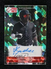 2021 Leaf Pro Set Metal 1991 Base Red Crystals Yolbert Sanchez #PS1-YS1 Auto s9z