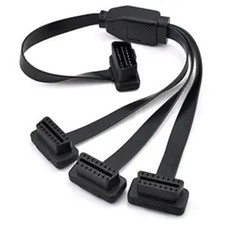 OBD2 OBDII 1 to 3 Ultra Low Profile 16 Pin Male to Fem Size: Flat 1 to 3 Cable