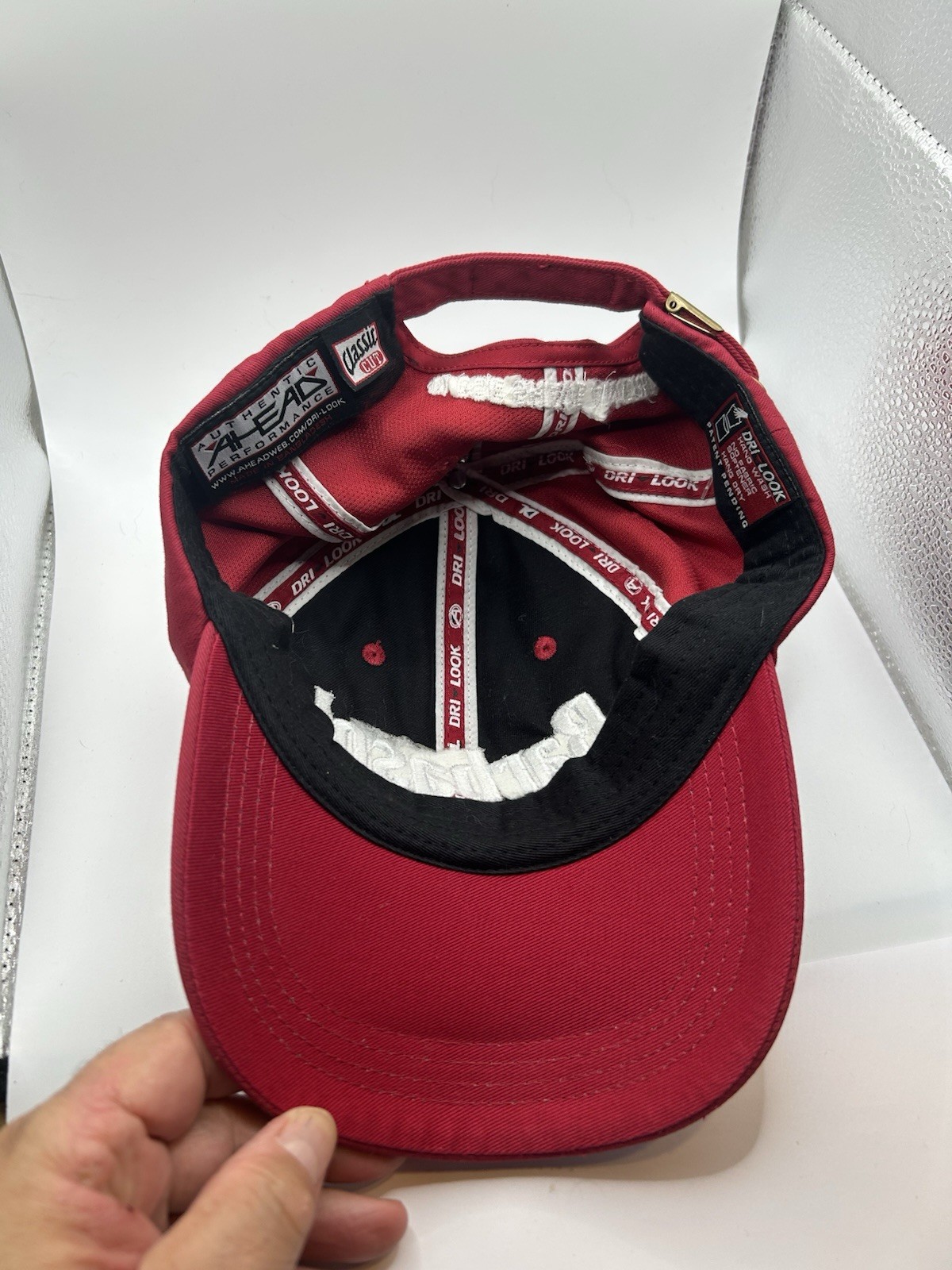 Barbasol Strapback Adjustable Baseball Cap Hat Red - image 5