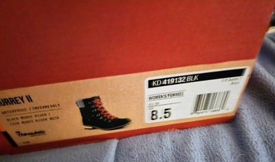Kodiak Z14110 Womens Black Kodiak Surrey II Waterproof Lace-Up Boot  SZ 8.5
