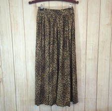 Vintage 90s Y2K Cheetah Print Tiered Maxi Skirt Pleated Grunge Whimsigoth 8
