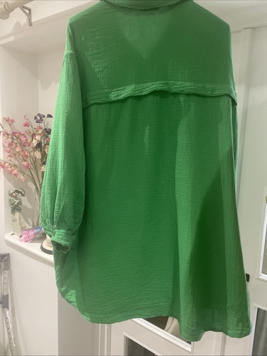 Ladies Made In Italy Cotton Shirt Used Best Fit Size 22/24 - Picture 6 of 12