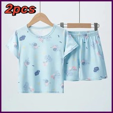 Summer Clothing Short Sleeve Shorts 2-piece Suit for Boys and.