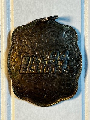 Vintage Bill Elliott #94 NASCAR Keychain Montana Silversmiths Silver Plate