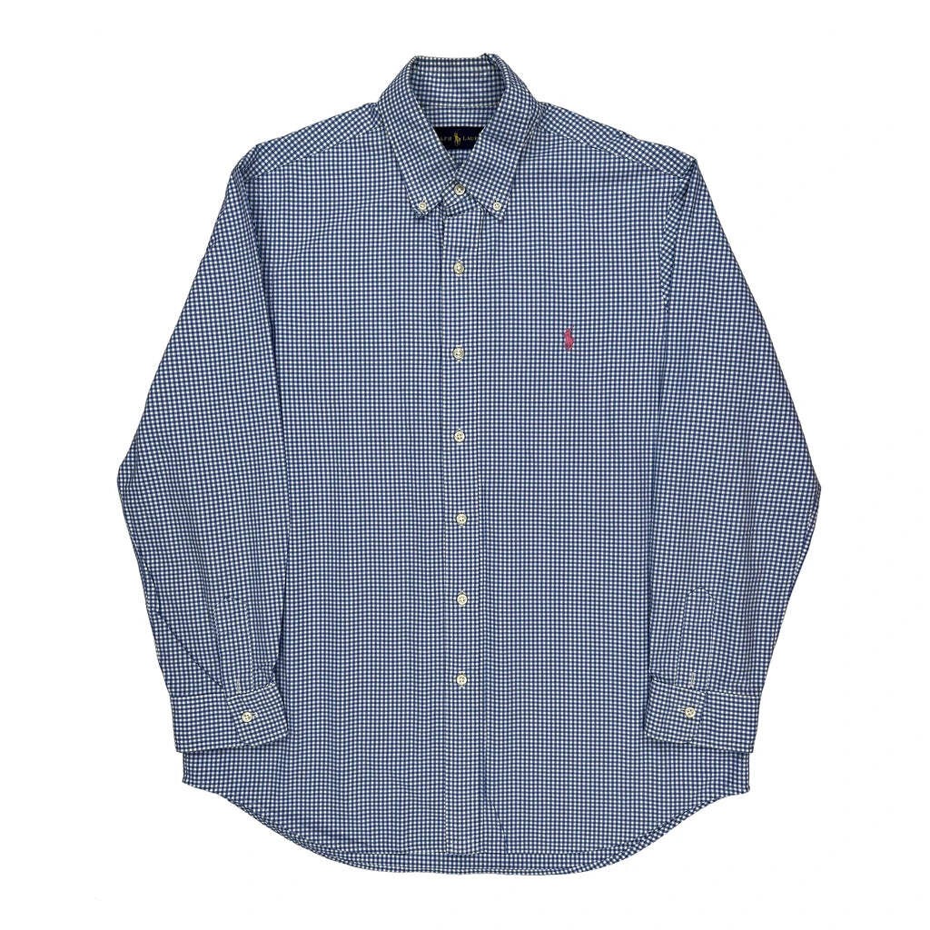 Ralph Lauren Checked Shirt - Large Blue Cotton
