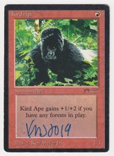 Blue Signed Kird Ape HP Arabian Nights Artist Ken Meyer, Jr. 1993 WOTC MTG Magic