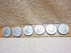 Lot of (6) 90% Silver KENNEDY '64 Half Dollars, Ungraded, Circulated, Uncert. D