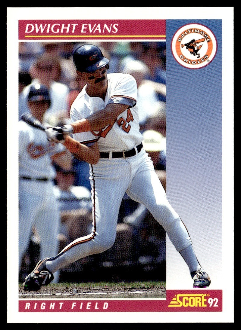 1992 Score Dwight Evans Baltimore Orioles #150