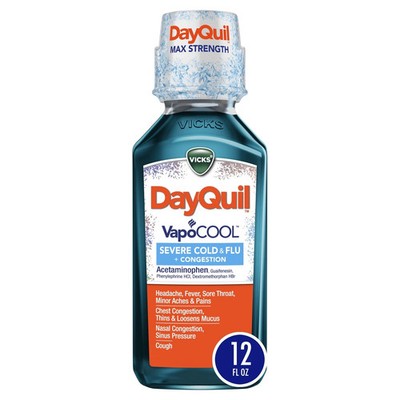 DAYQUIL SEVERE VAPOCOOL LIQUID 12OZ 