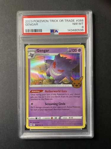 Gengar 066 PSA 8 2023 Pokémon Trick Or Trade Holo