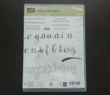 NEW Stampin Up Amazing Congratulations Clear Stamps Set of 14 Phrases