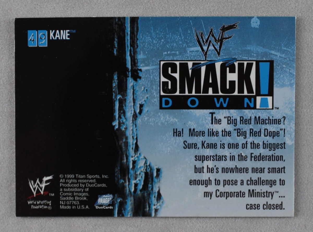 Kane WWE Pro Wrestling Trading Card Legend #49 1999 WWF Smack Down