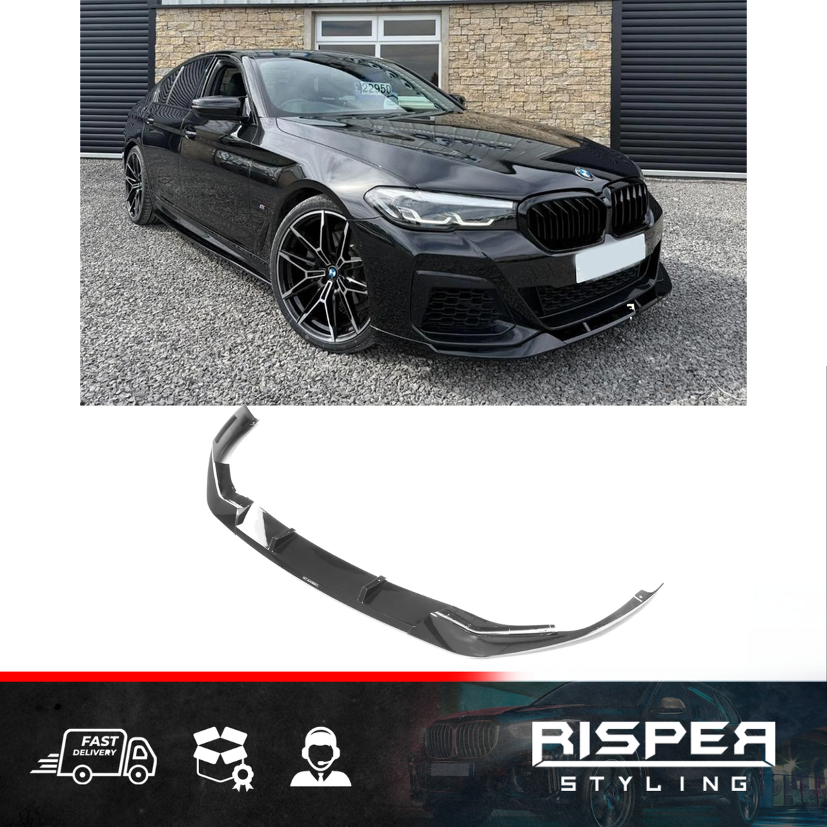 2017 Bmw G30 Front Lip For BMW 5 Series G30 G31 G38 540i M Sport 17-19 GT Style Gloss BMW Front Lip