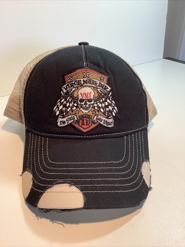 Vince Neil Ink Las Vegas Black Tan Adjustable Trucker Hat One Size FREE SHIPPING
