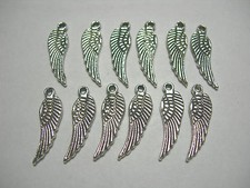Silver plated Wings - Charms Drops Dangles Earring Findings - 24