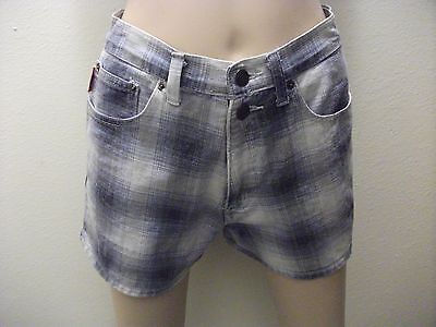 Pop Jeans Denim Plaid Shorts Hot Pants Booty Shorts Size 7 8 100 Cotton Ebay