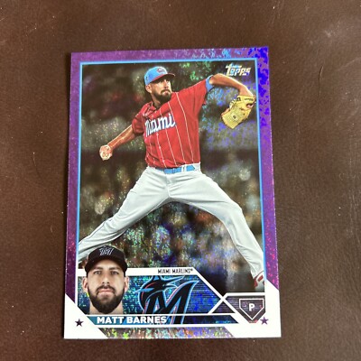 Matt Barnes 2023 Topps Update US166 Retail Purple Foil Miami Marlins /799