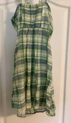Urban Outfitters Dress Women's Size Small Green/Pink/White Flannel. Side  Zip | eBay