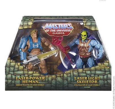 Laser Power He Man vs Laser Light Skeletor MOTU Masters of the UNIVERSE CLASSICS