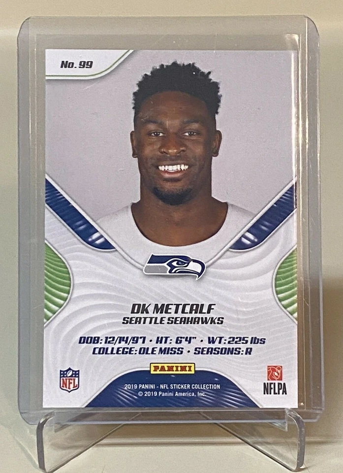 2019 DK Metcalf Panini NFL Sticker Collection Rookie Card - Image 2 of 2