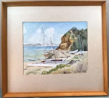 Florence Hotham Sailors Bay Framed Watercolour Painting
