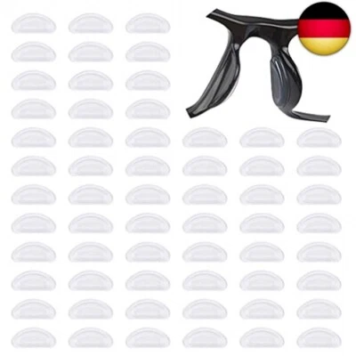 CHUDIAN 60 Paare Nasenpads für Brille Selbstklebend aus Weich Silikon Rutschfeste
